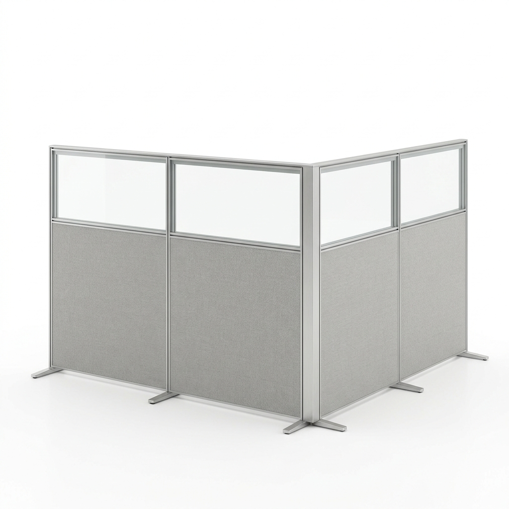 División Modular con Vidrio Superior